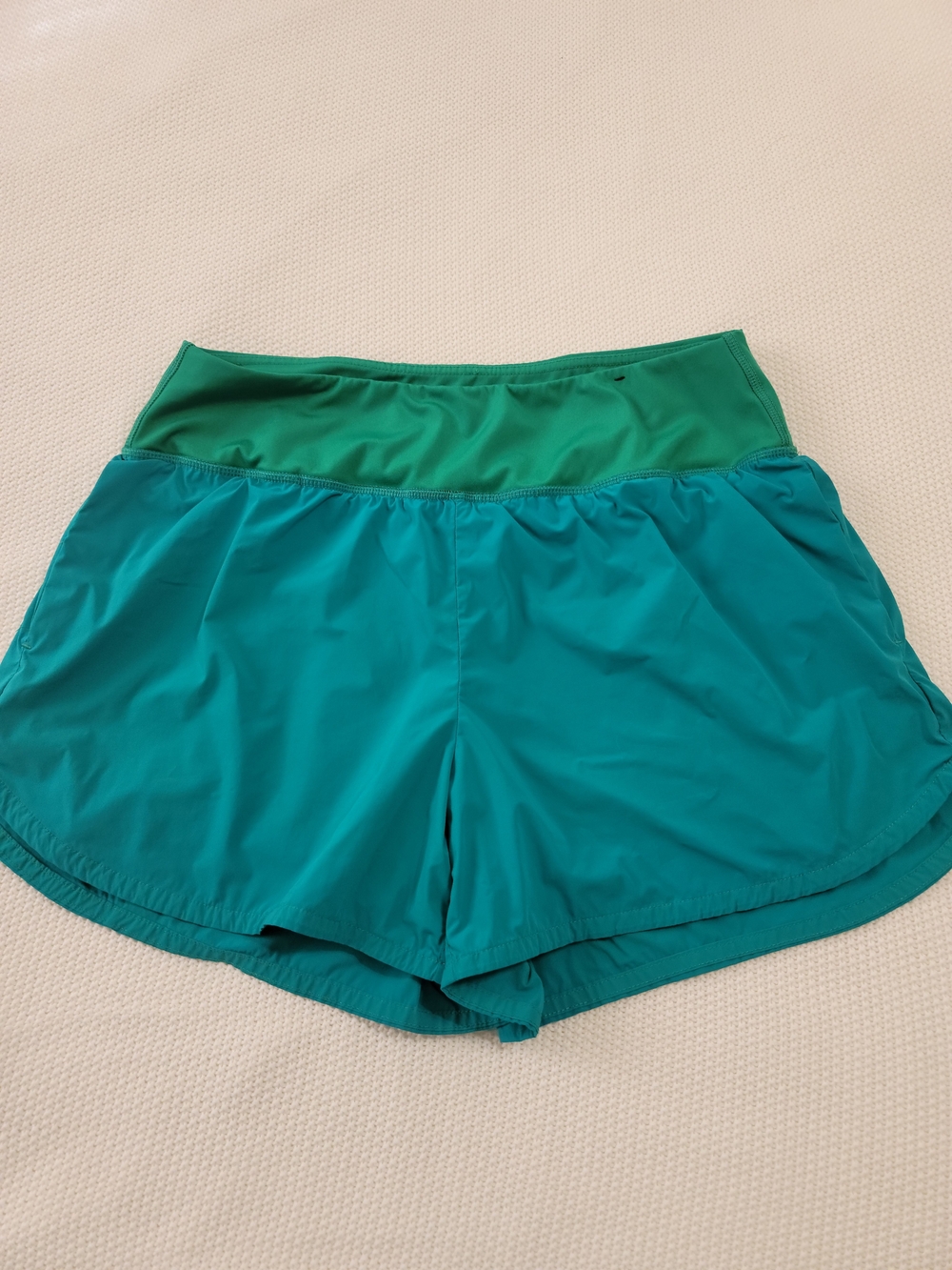 Spyder Women's Two-Tone Teal and Green Athletic Shorts